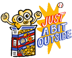 Baseball Popcorn Sticker by Adobe