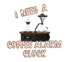 Alarm Clock Coffee Sticker by Kialoa GmbH