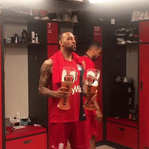 Party Beer GIF by FC Bayern Basketball