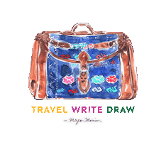 Travel Write Draw Sticker