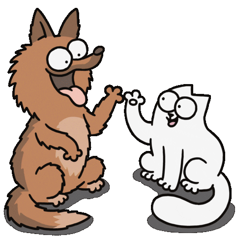 High Five Hell Yeah Sticker by Simon's Cat