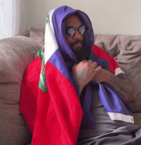 Haitian Flag Waiting GIF by Kelly Krow