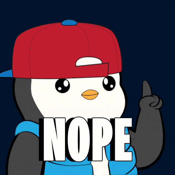 No Way Penguin GIF by Pudgy Penguins