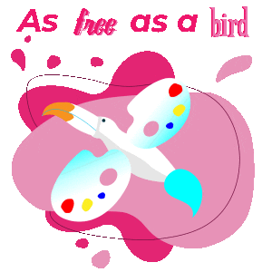 Free Bird Sticker by CreativeDesk