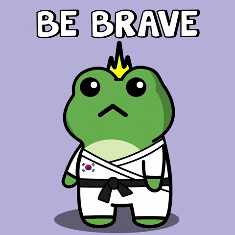 Be Brave Black Belt GIF by Froggy Friends