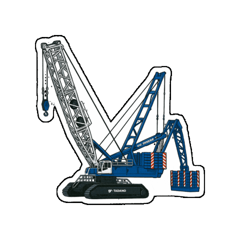 Crawler Crane Sticker by Tadano