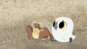 hermit crab horror GIF by Puffin Rock