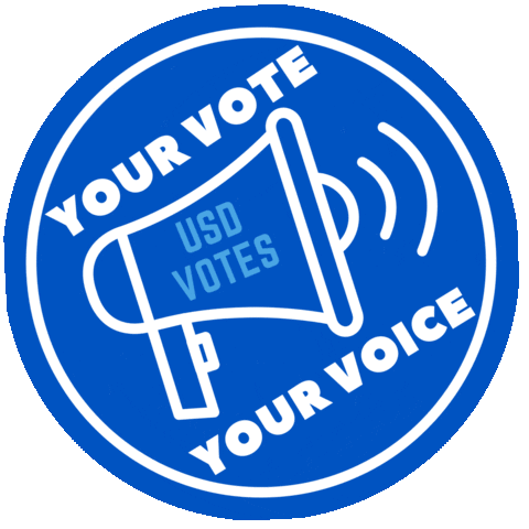 Vote Sticker by USD Votes Campaign