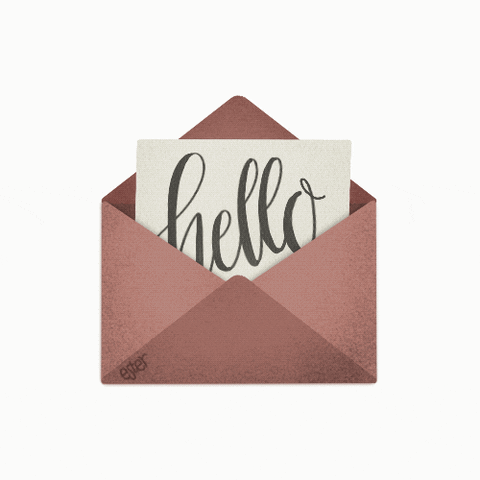 ByEstrella love hello letter envelope GIF