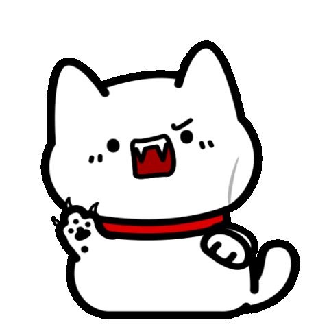 Angry White Cat Sticker by Lord Tofu Animation