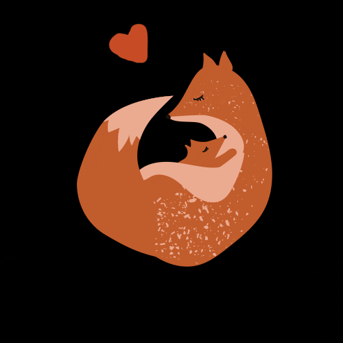 lizamironec love baby fox mom GIF