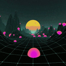 Fiftyrock neon vaporwave geometry vapor GIF