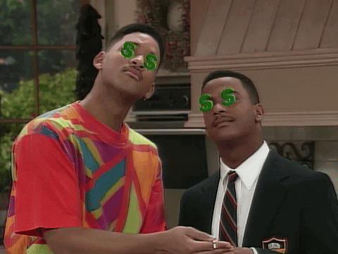 Fresh Prince and Carlton dream of money