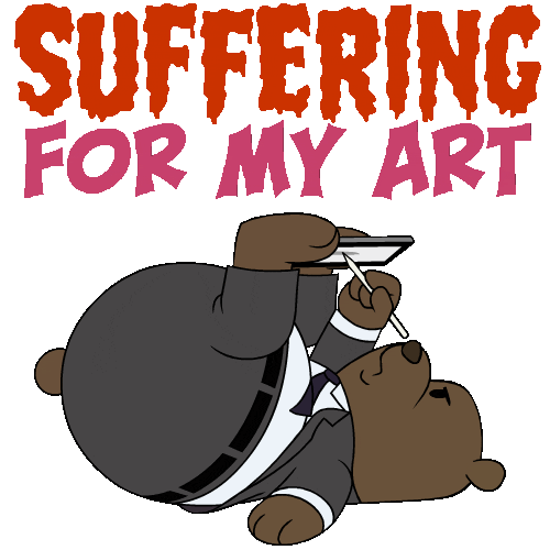 Bear Suffer Sticker by Sketchboard Pro
