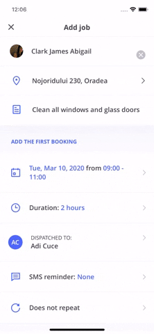 Scheduling App GIF