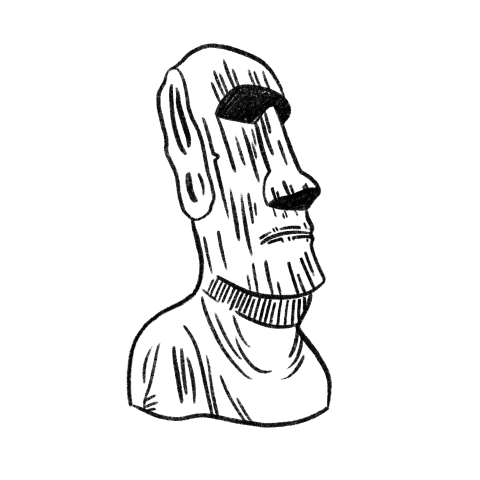 Chile Moai Sticker
