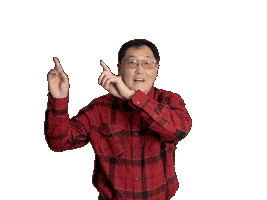 Pointing Left Sticker by Jim Chu