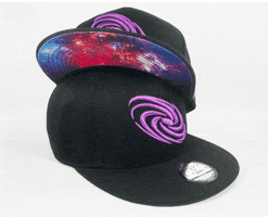 Capichecaps black purple galaxy mix GIF