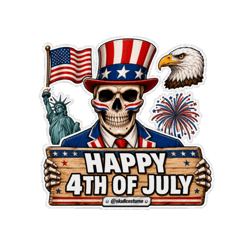 Independence Day Halloween Sticker