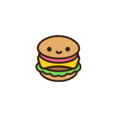 Burger Chibi Sticker by 100% Soft