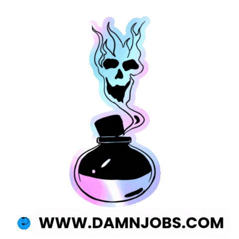 Halloween Sticker Sticker by Damnjobs