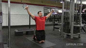 Kneeling Cable Crossover Lat Pull Down GIF