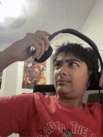 Trash Music Headphones Off GIF