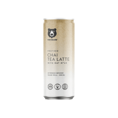 Plant Based Chai Latte Sticker by @twobearscoffee