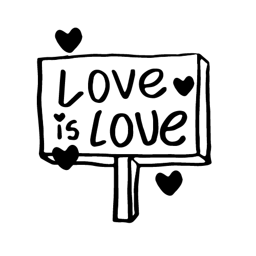 Love Is Love Hearts Sticker by Amnesty International NL