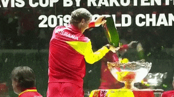 Rafael Nadal Drinking GIF by Davis Cup by Rakuten Finals