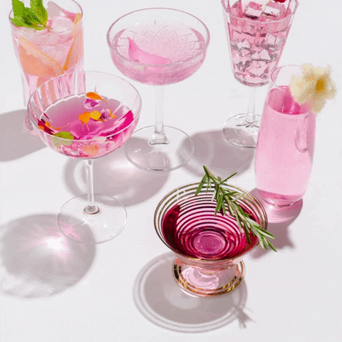 babypinkgin cocktail cocktails pink drink pink gin GIF