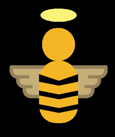 subtitlebee angel bee flying bee angel bee GIF