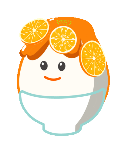 Orange Ice Sticker by Mykori Dessert Cafe