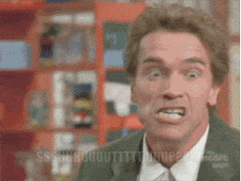 arnold schwarzenegger shut up GIF