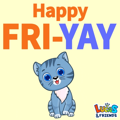 Its Friday Cat GIF by Lucas and Friends by RV AppStudios