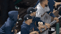 Trending GIF giggle hehe houston astros astros giggling dugout