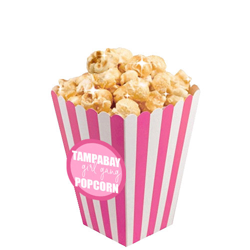 Pink Popcorn Sticker by Tampa Bay Girl Gang