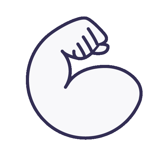 Flex Fist Sticker by Curology for iOS & Android | GIPHY