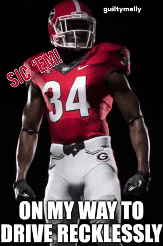 Driving College Football GIF