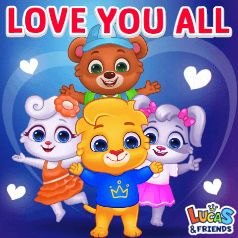 I Love You GIF by Lucas and Friends by RV AppStudios by rvappstudios