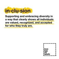 Gif définition d'inclusion 
Supporting and embracing diversity in a way that clearly shows all individuals are valued, recognized, and accepted for who they truly are