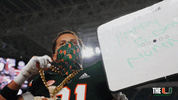 Ncaa Football Celebration GIF by Miami Hurricanes