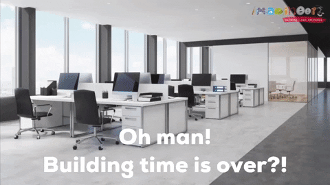 Oh Man Building Time Is Over GIF - Find & Share on GIPHY