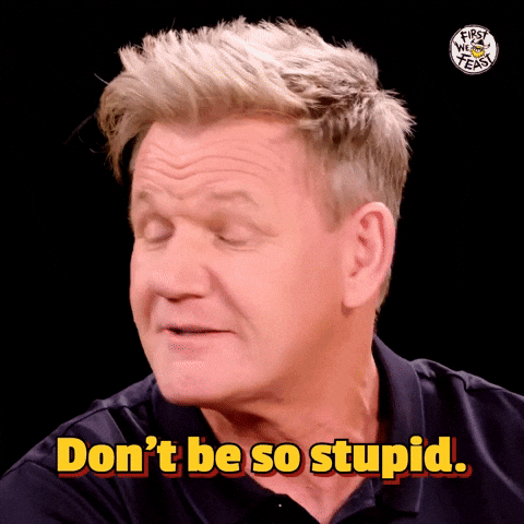 Dont Be Stupid Gordon Ramsay GIF by First We Feast