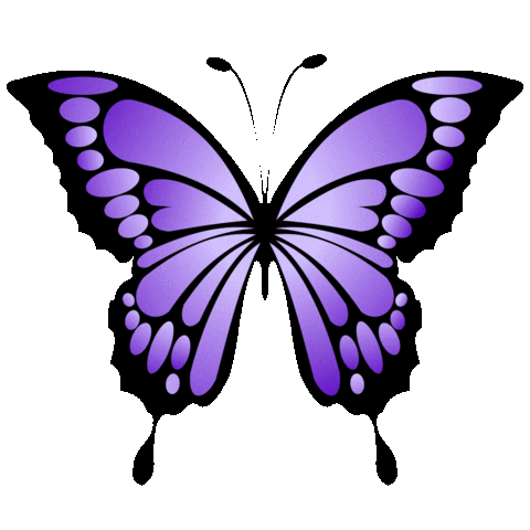 Purple Butterfly Sticker by Bel Diniz
