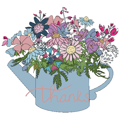 Flowers Thank You Sticker for iOS & Android | GIPHY
