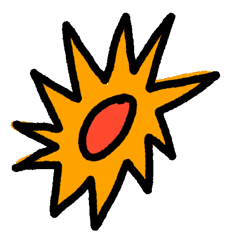 Fire Sun Sticker