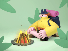 Animation Camping GIF by Milo Targett