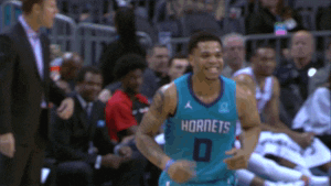 charlotte hornets smiling GIF by NBA