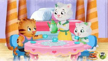 Tea Party Cat GIF by PBS KIDS